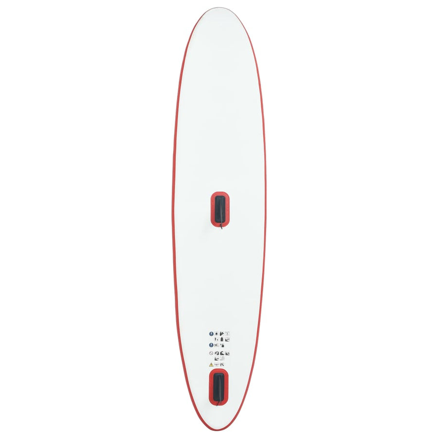 Stand-Up Paddleboard Opblaasbaar Met Zeilset Rood En Wit
