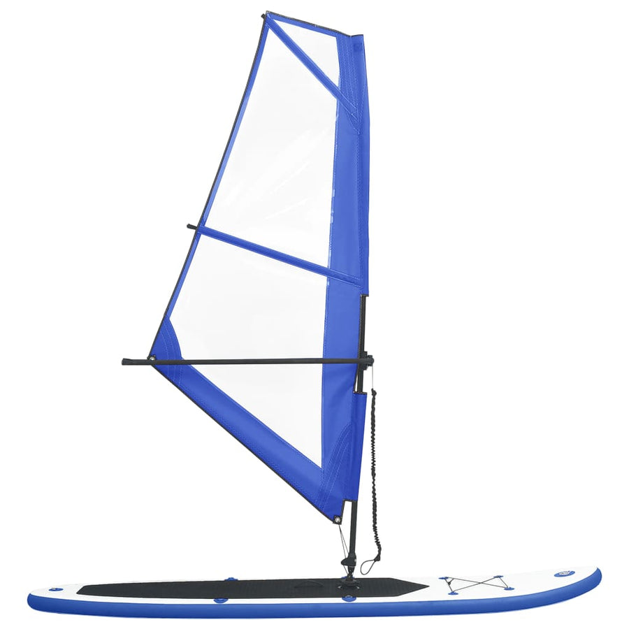 Stand-Up Paddleboard Opblaasbaar Met Zeilset Blauw En Wit 330 x 72 x 10 cm