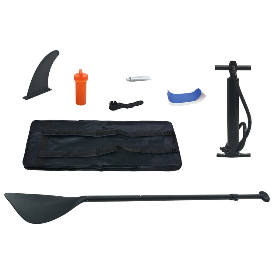 Stand-Up Paddleboard Opblaasbaar Met Zeilset Blauw En Wit 330 x 72 x 10 cm