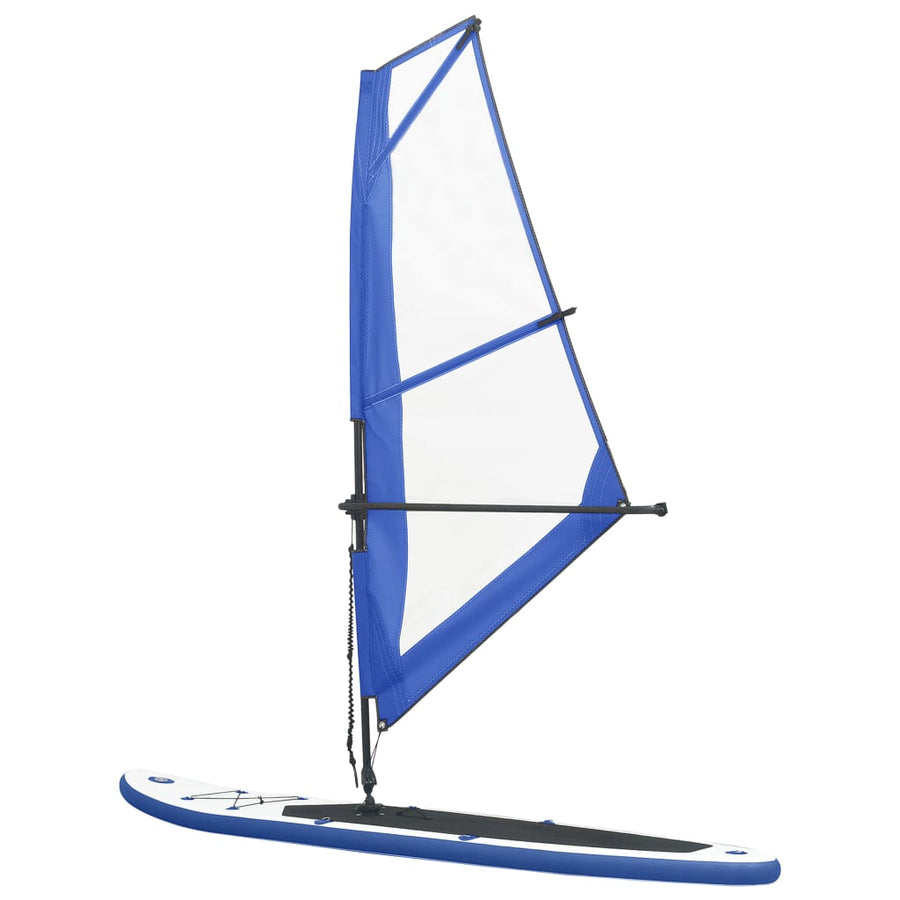 Stand-Up Paddleboard Opblaasbaar Met Zeilset Blauw En Wit 330 x 72 x 10 cm