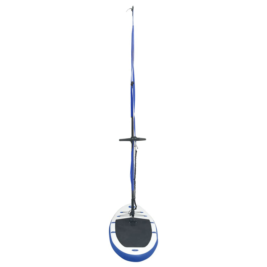 Stand-Up Paddleboard Opblaasbaar Met Zeilset Blauw En Wit 330 x 72 x 10 cm