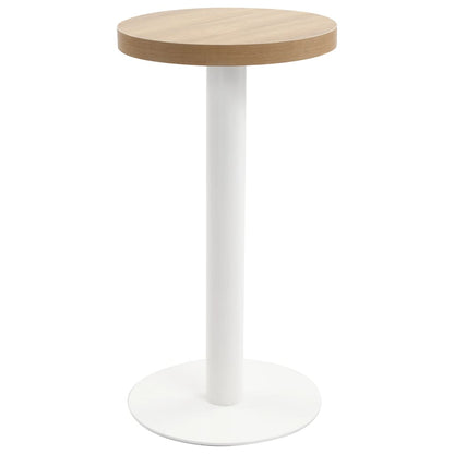 Bistrotafel 40 Cm Mdf 40 x 75 cm Lichtbruin en wit