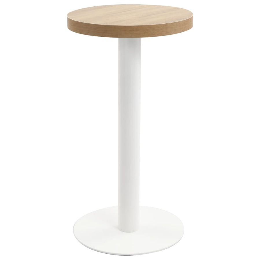 Bistrotafel 40 Cm Mdf 40 x 75 cm Lichtbruin en wit