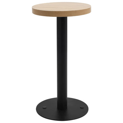 Bistrotafel 40 Cm Mdf 40 x 75 cm Lichtbruin en zwart