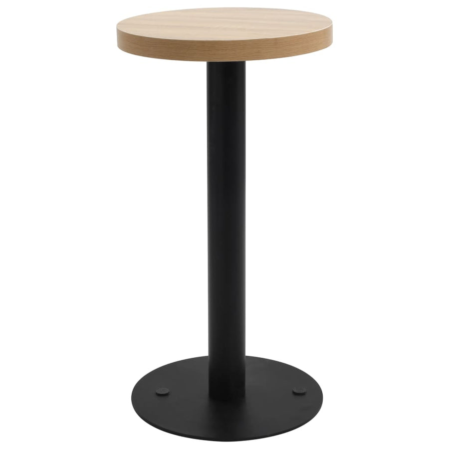 Bistrotafel 40 Cm Mdf 40 x 75 cm Lichtbruin en zwart
