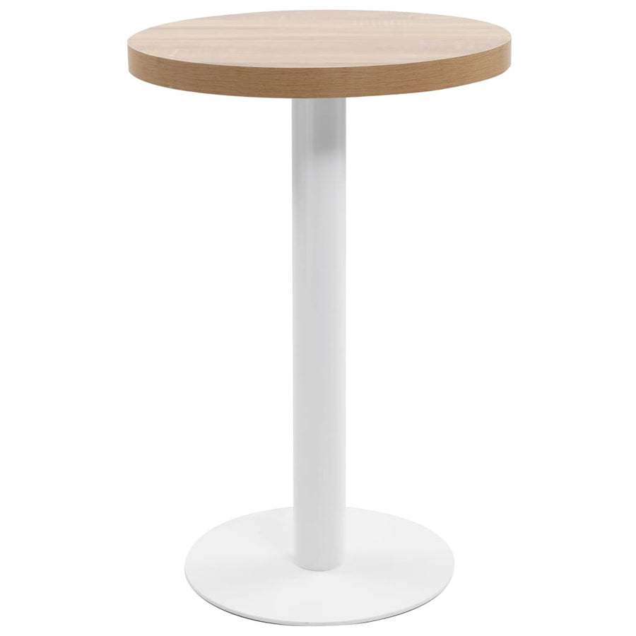 Bistrotafel 50 Cm Mdf 50 x 75 cm Lichtbruin en wit