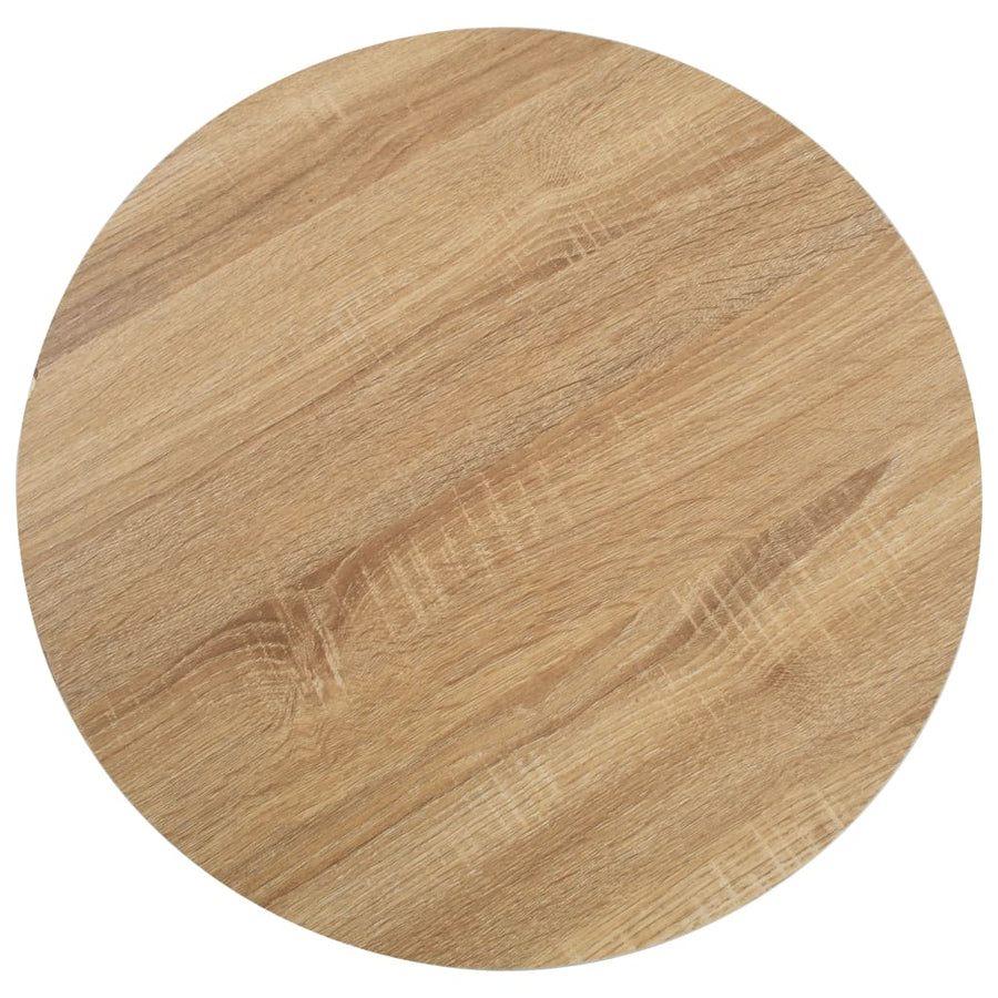 Bistrotafel 50 Cm Mdf 50 x 75 cm Lichtbruin en zwart