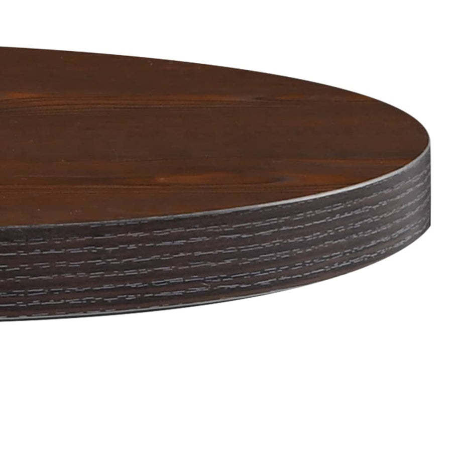 Bistrotafel 50 Cm Mdf 50 x 75 cm Donkerbruin en zwart