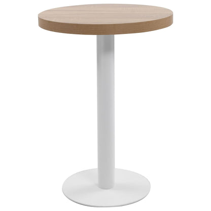 Bistrotafel 60 Cm Mdf 60 x 75 cm Lichtbruin en wit