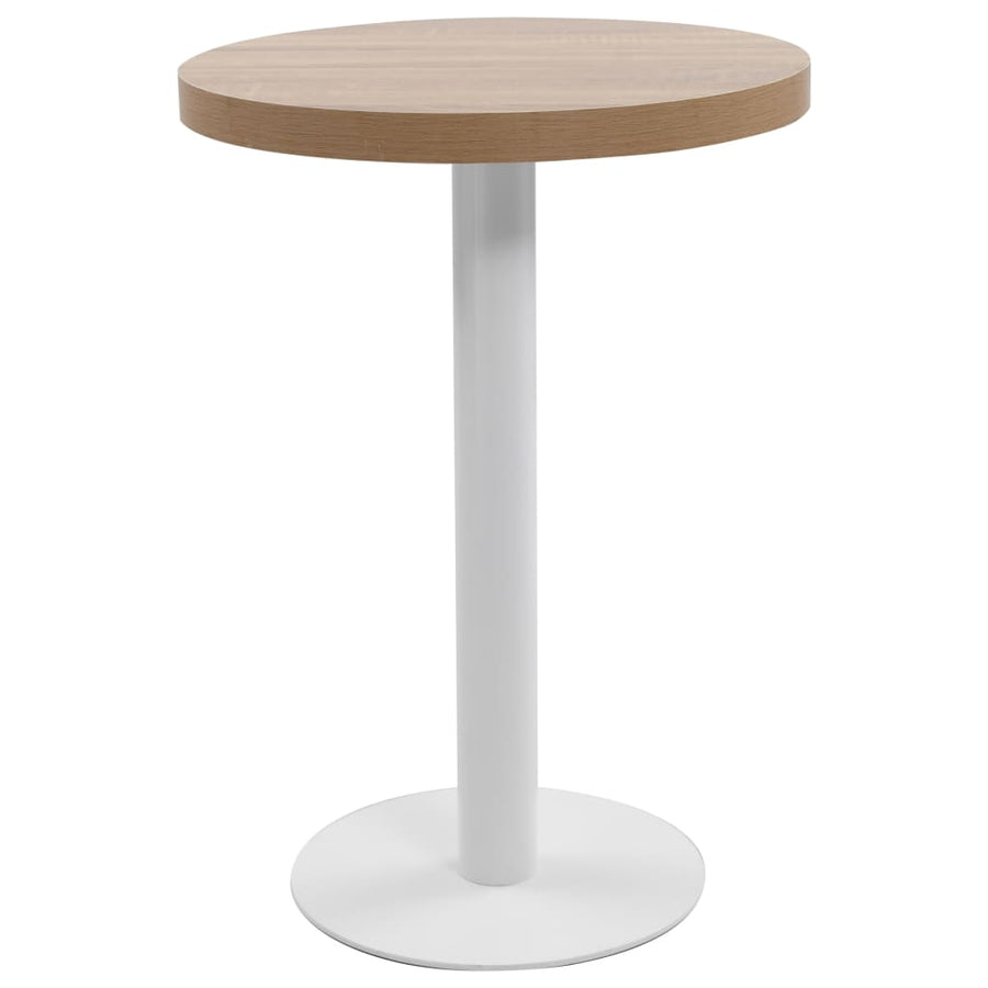 Bistrotafel 60 Cm Mdf 60 x 75 cm Lichtbruin en wit