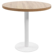 Bistrotafel 80 cm MDF lichtbruin wit
