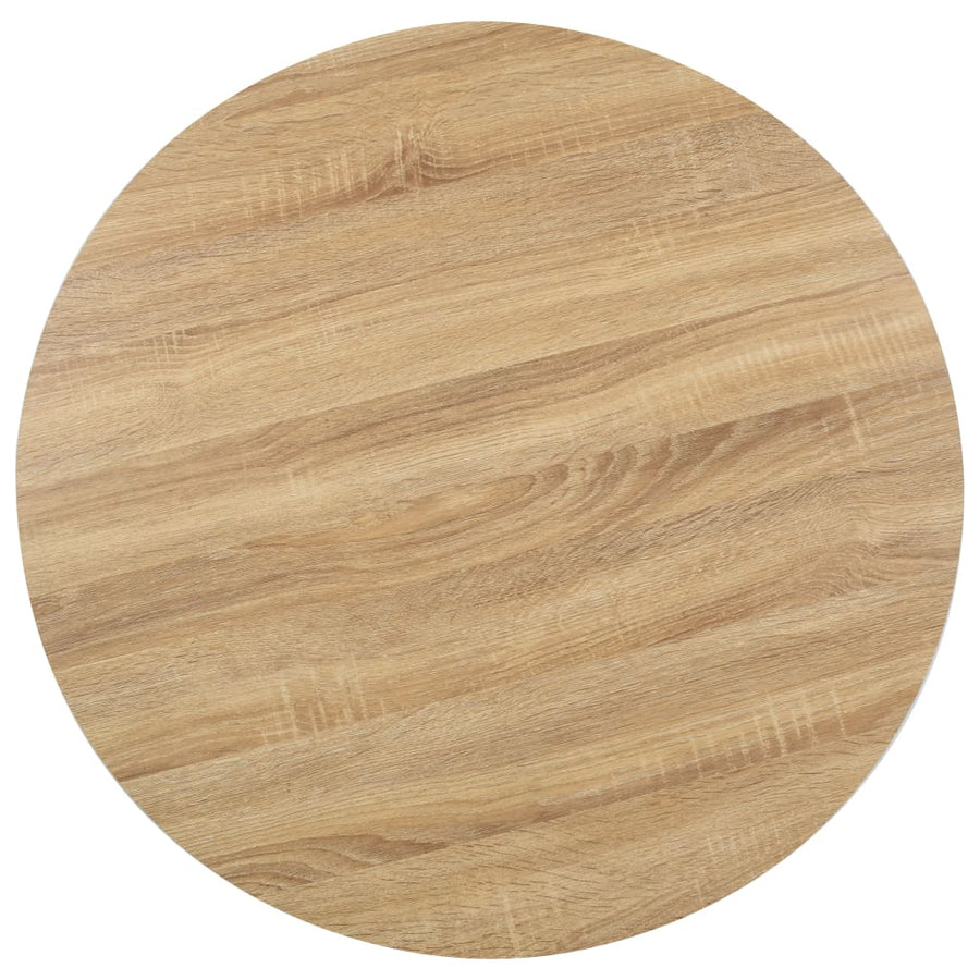 Bistrotafel 80 Cm Mdf 80 x 75 cm Lichtbruin en wit