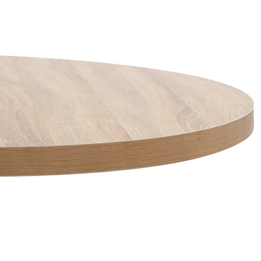 Bistrotafel 80 Cm Mdf 80 x 75 cm Lichtbruin en wit