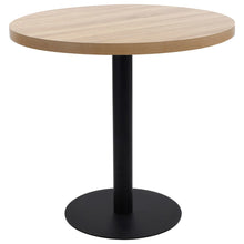 Bistrotafel 80 Cm Mdf 80 x 75 cm Lichtbruin en zwart