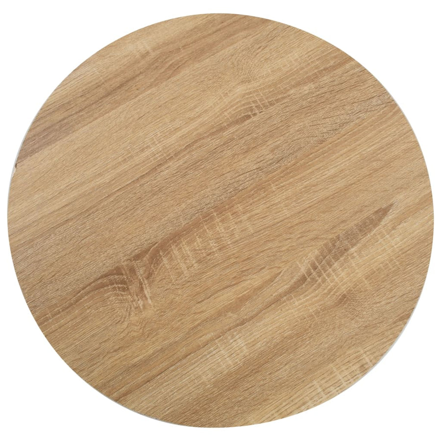 Bistrotafel 80 Cm Mdf 80 x 75 cm Lichtbruin en zwart
