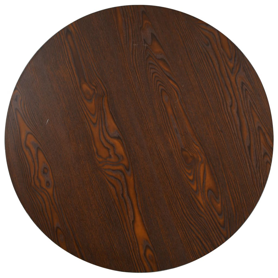 Bistrotafel 80 Cm Mdf 80 x 75 cm Donkerbruin en zwart