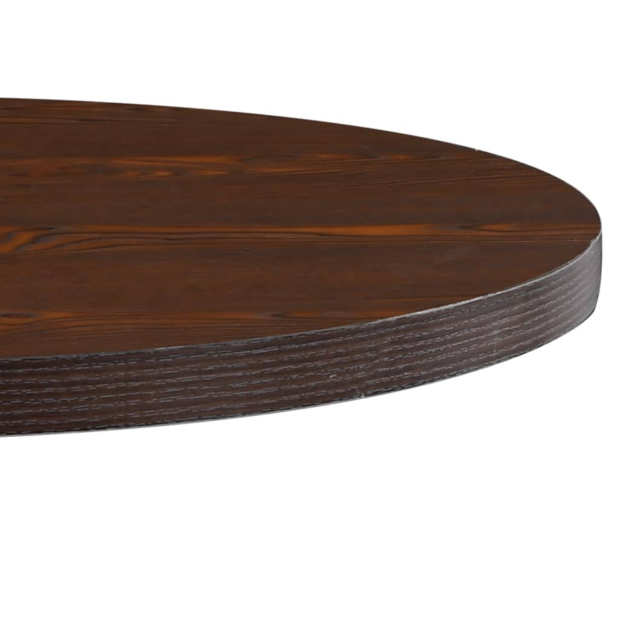 Bistrotafel 80 Cm Mdf 80 x 75 cm Donkerbruin en zwart