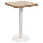 Bistrotafel 50x50x75 cm MDF lichtbruin wit