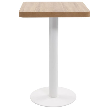 Bistrotafel 50X50 Cm Mdf 50 x 50 x 75 cm Lichtbruin en wit