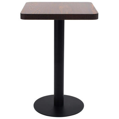 Bistrotafel 50X50 Cm Mdf 50 x 50 x 75 cm Donkerbruin en zwart
