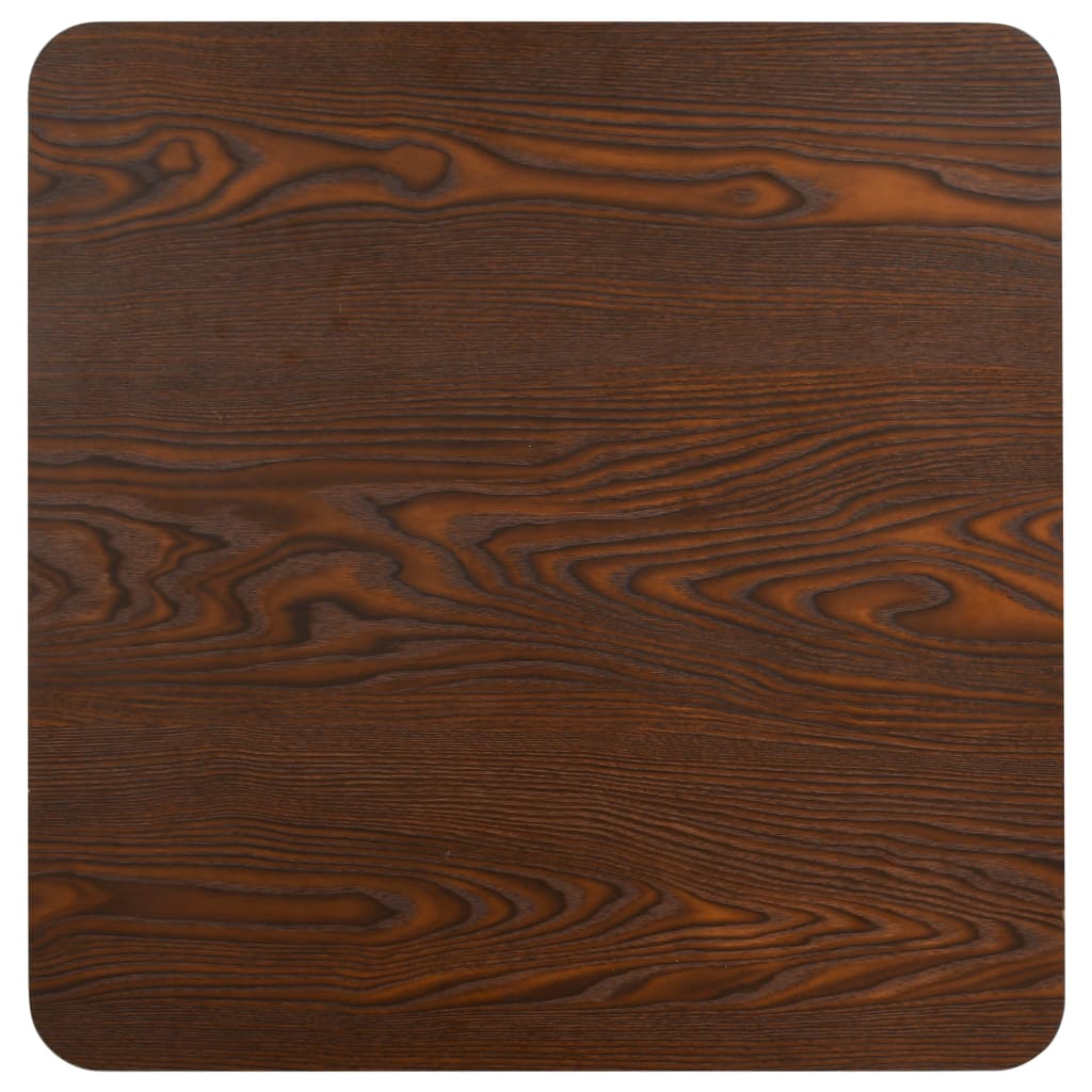 Bistrotafel 50X50 Cm Mdf 50 x 50 x 75 cm Donkerbruin en zwart