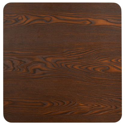 Bistrotafel 50X50 Cm Mdf 50 x 50 x 75 cm Donkerbruin en zwart