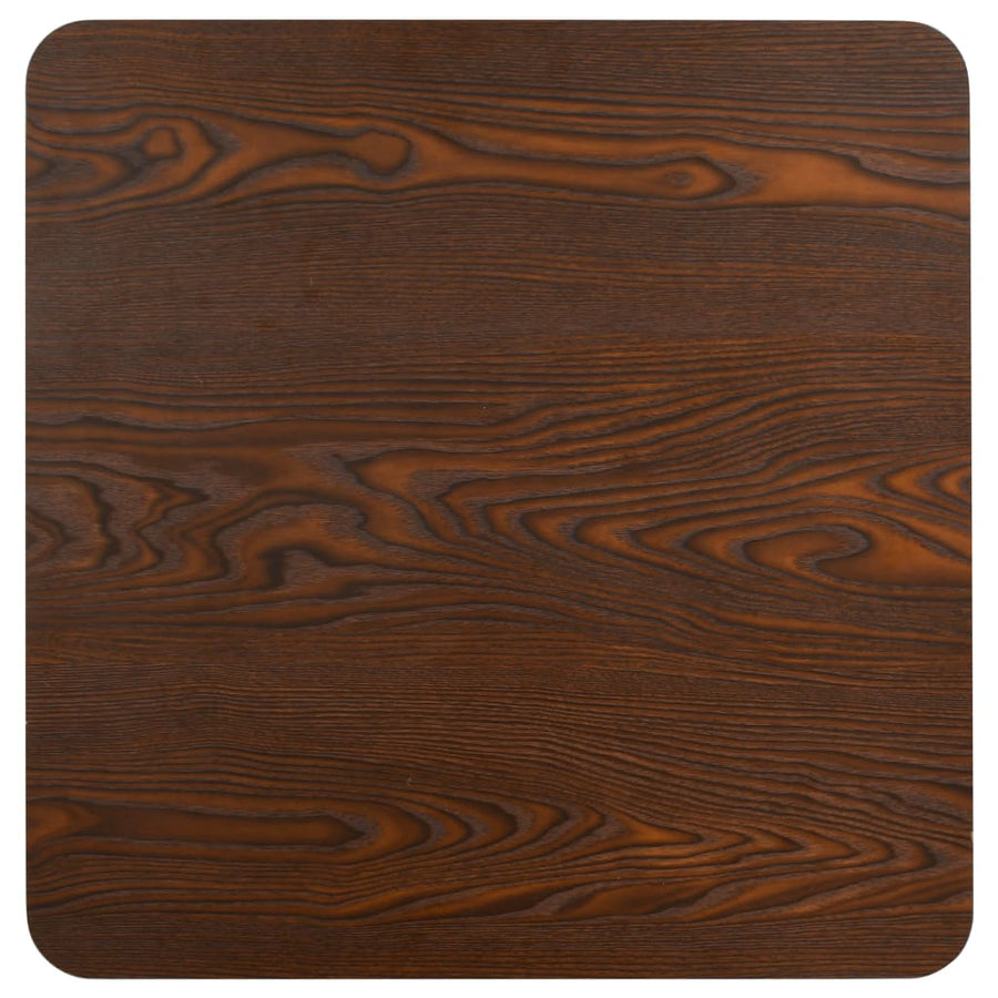 Bistrotafel 50X50 Cm Mdf 50 x 50 x 75 cm Donkerbruin en zwart