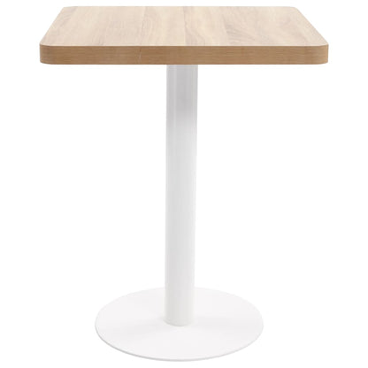 Bistrotafel 60X60 Cm Mdf 60 x 60 x 75 cm Lichtbruin en wit