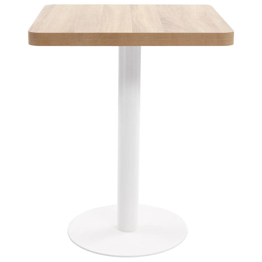 Bistrotafel 60X60 Cm Mdf 60 x 60 x 75 cm Lichtbruin en wit