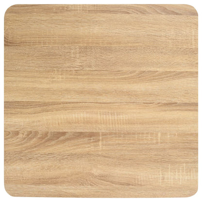 Bistrotafel 60X60 Cm Mdf 60 x 60 x 75 cm Lichtbruin en wit