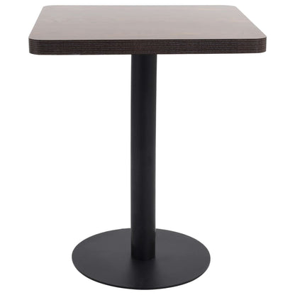 Bistrotafel 60X60 Cm Mdf 60 x 60 x 75 cm Donkerbruin en zwart