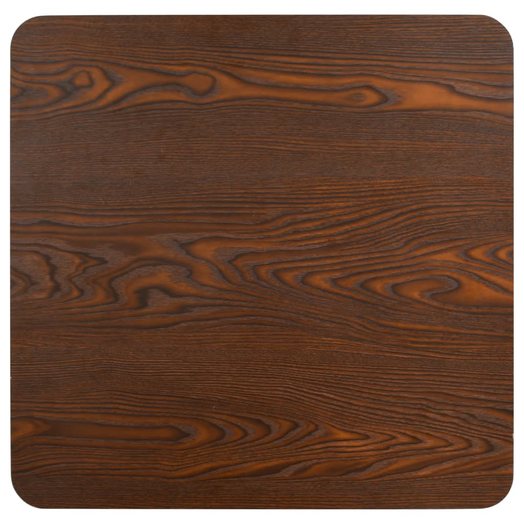 Bistrotafel 60X60 Cm Mdf 60 x 60 x 75 cm Donkerbruin en zwart