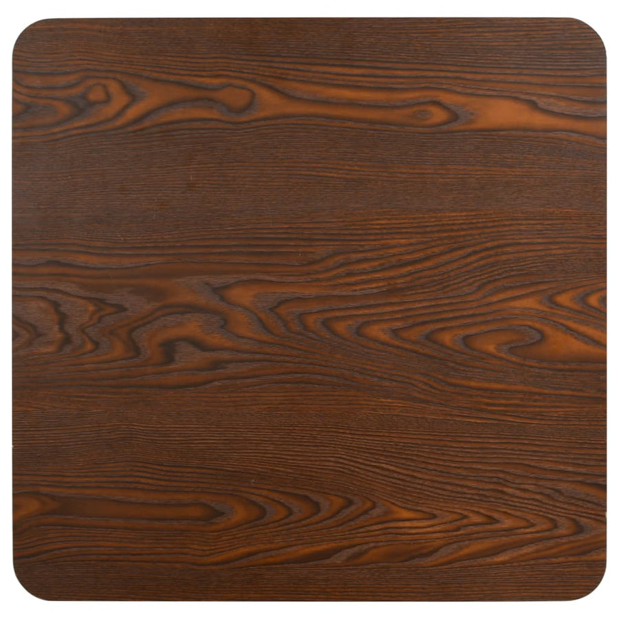 Bistrotafel 60X60 Cm Mdf 60 x 60 x 75 cm Donkerbruin en zwart