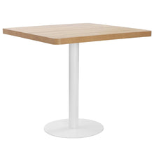 Bistrotafel 80X80 Cm Mdf 80 x 80 x 75 cm Lichtbruin en wit
