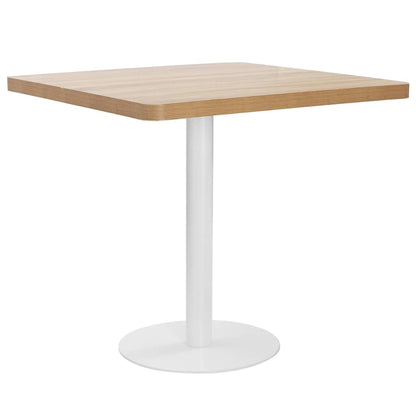 Bistrotafel 80X80 Cm Mdf 80 x 80 x 75 cm Lichtbruin en wit