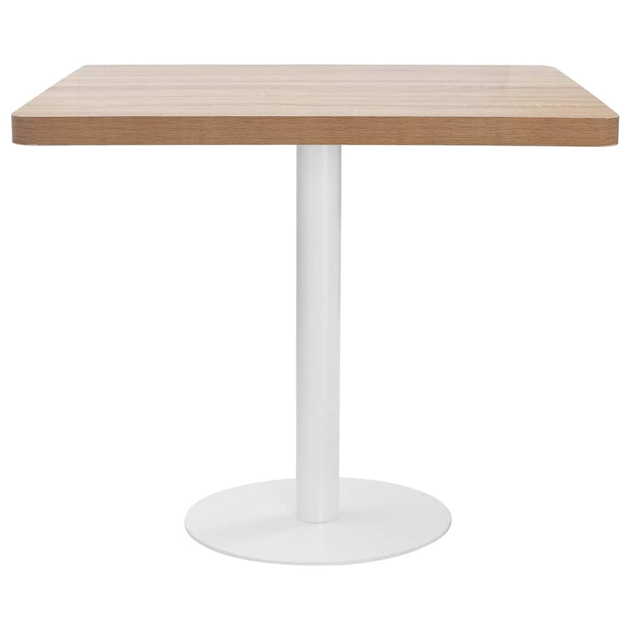 Bistrotafel 80X80 Cm Mdf 80 x 80 x 75 cm Lichtbruin en wit