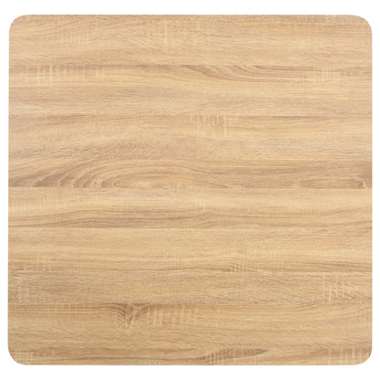 Bistrotafel 80X80 Cm Mdf 80 x 80 x 75 cm Lichtbruin en wit