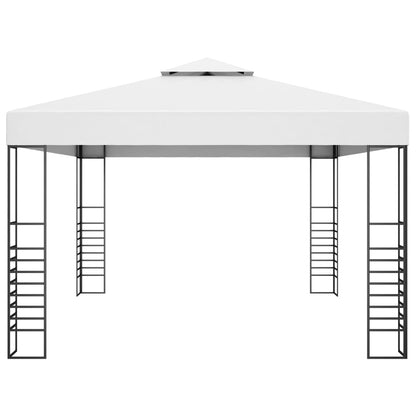 Tuinprieel 4X3X2,7 M Gepoedercoat Staal 3 x 4 m Wit