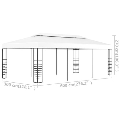 Prieel 6X3 M 3 x 6 m Wit