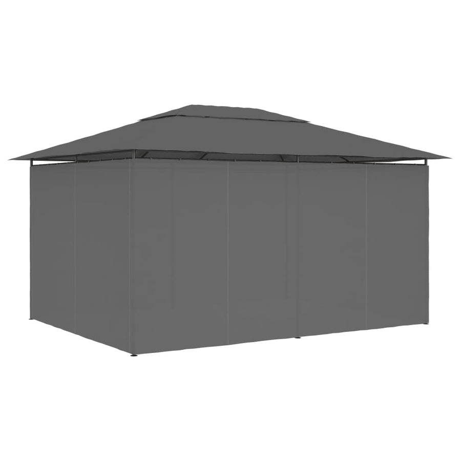 Tuinpaviljoen Met Gordijnen 4X3 M Antraciet