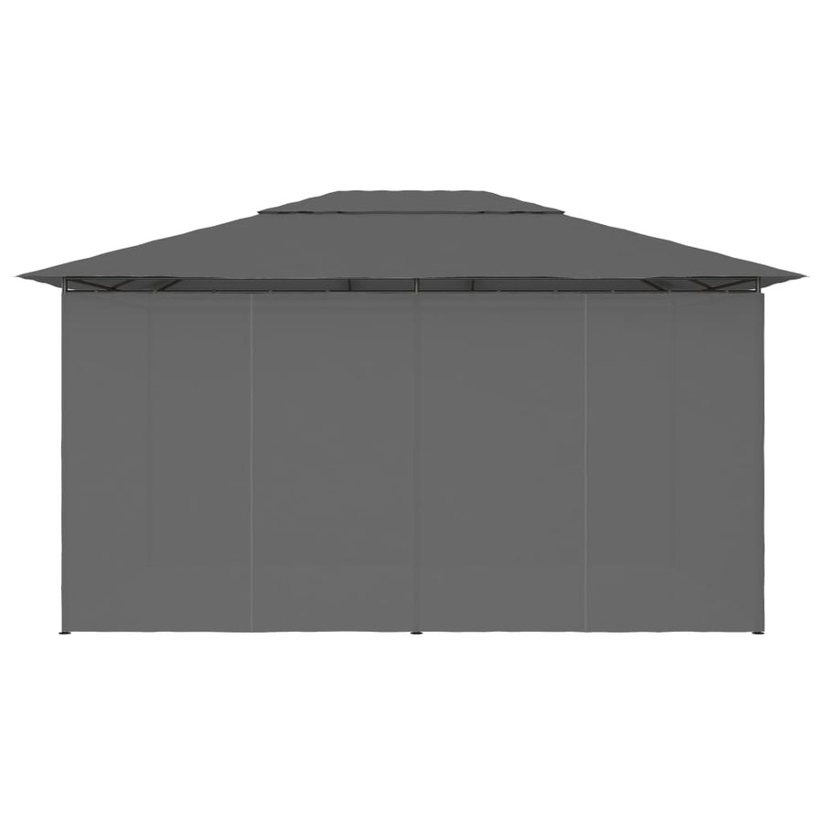 Tuinpaviljoen Met Gordijnen 4X3 M Antraciet