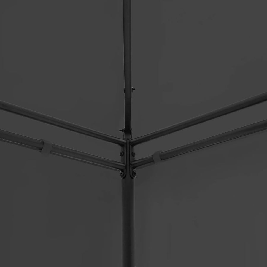 Prieel Met Gordijnen 600X298X270 Cm Antraciet