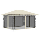 Prieel 4x3x2,73 m crème met klamboe