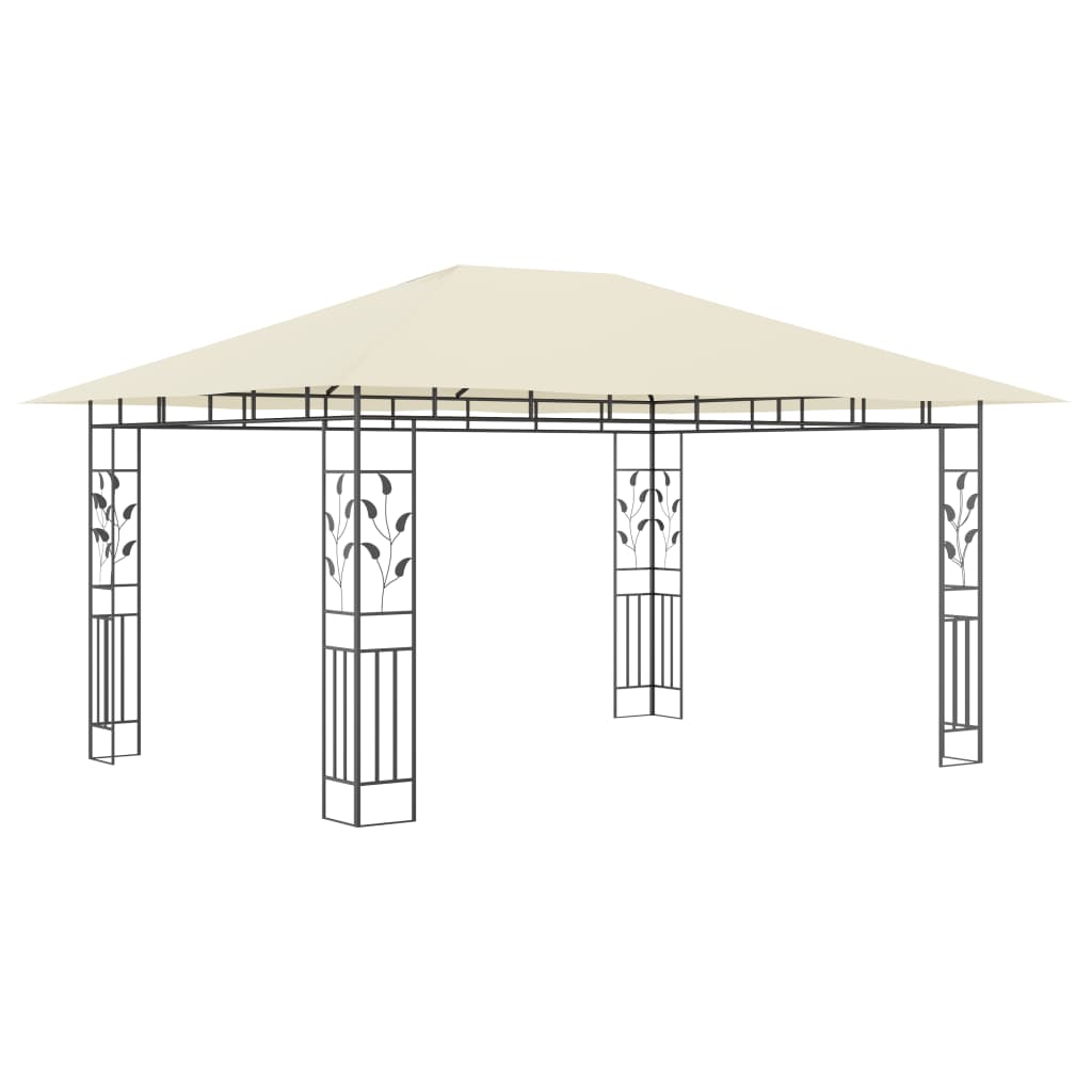 Prieel Met Klamboe 180 G/M² 4X3X2,73 M 4 x 3 x 2.73 m Crème