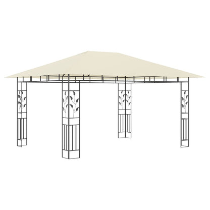 Prieel Met Klamboe 180 G/M² 4X3X2,73 M 4 x 3 x 2.73 m Crème