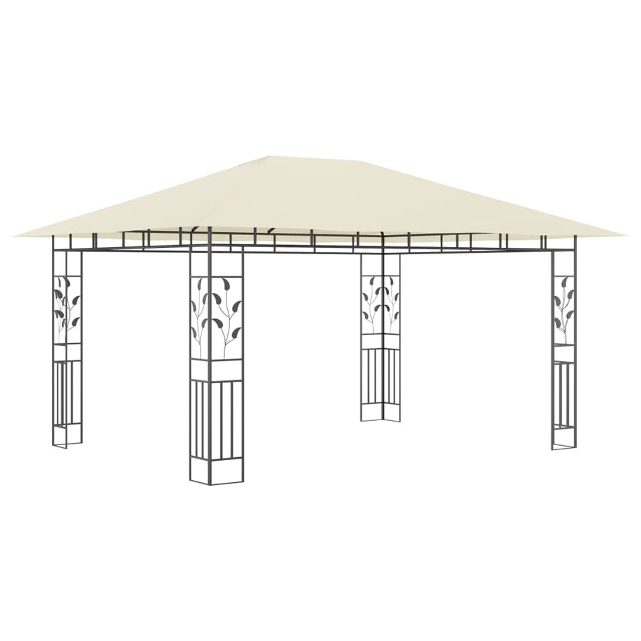 Prieel Met Klamboe 180 G/M² 4X3X2,73 M 4 x 3 x 2.73 m Crème