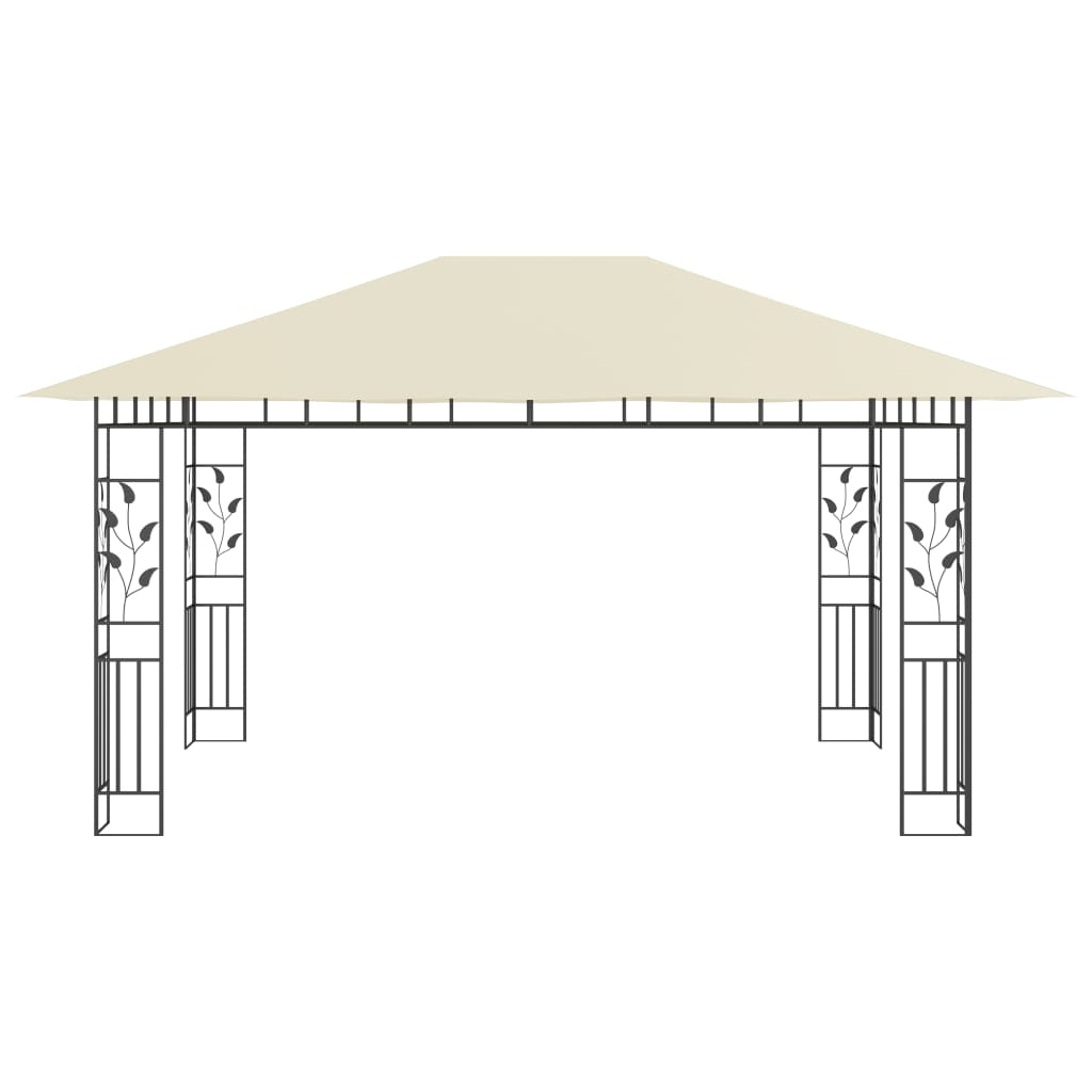 Prieel Met Klamboe 180 G/M² 4X3X2,73 M 4 x 3 x 2.73 m Crème