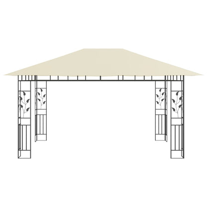 Prieel Met Klamboe 180 G/M² 4X3X2,73 M 4 x 3 x 2.73 m Crème