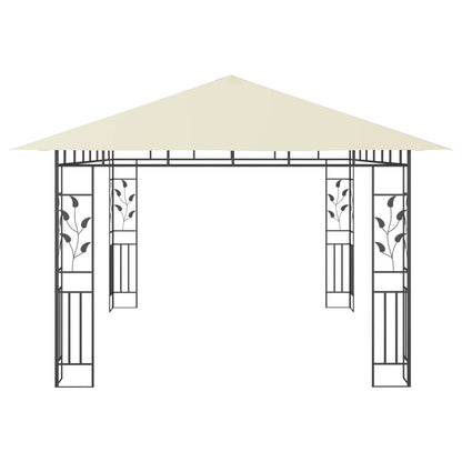 Prieel Met Klamboe 180 G/M² 4X3X2,73 M 4 x 3 x 2.73 m Crème