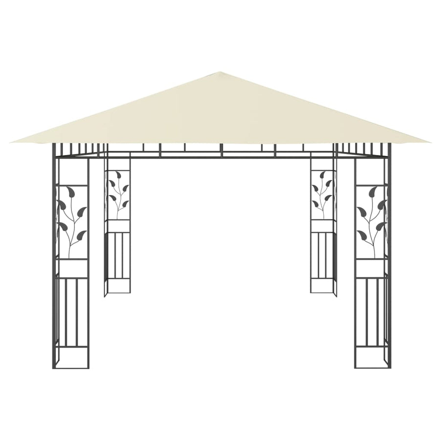 Prieel Met Klamboe 180 G/M² 4X3X2,73 M 4 x 3 x 2.73 m Crème
